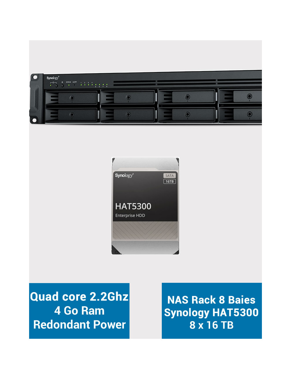Synology DS720+ 2Go Serveur NAS IRONWOLF 28To (2x14To)