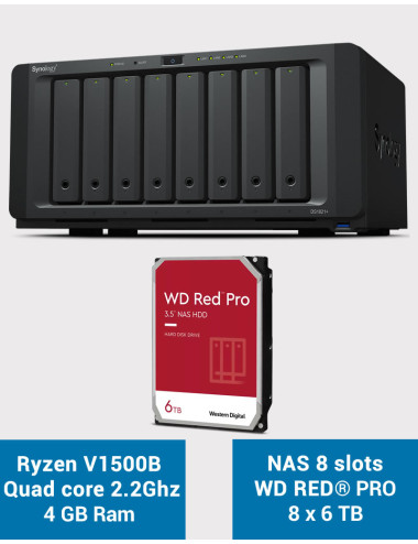 Synology DS1821+ Servidor NAS de 8 bahías WD RED PRO 48TB (8x6TB)