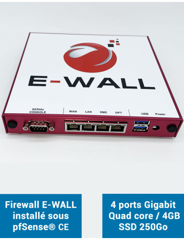Firewall Appliance AP444 bajo pfSense® CE 4 puertos 4GB SSD 250GB