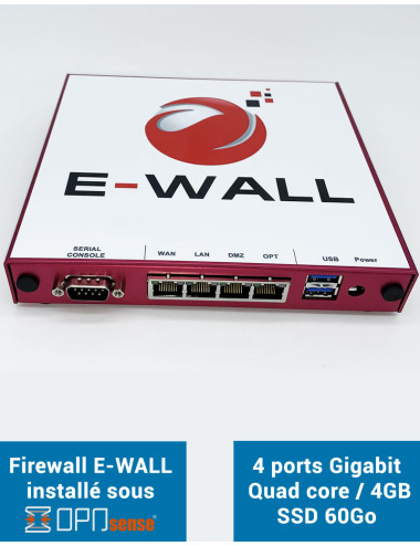 Firewall Appliance AP444 sous OPNsense® 4 ports 4Go SSD 60Go