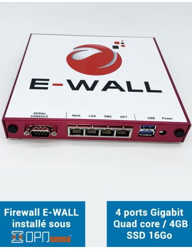 Firewall Appliance AP444 bajo OPNsense® 4 puertos 4GB SSD 16GB