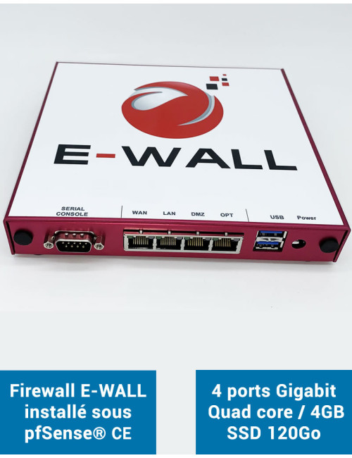 Firewall Appliance AP444 bajo pfSense® CE 4 puertos 4GB SSD 120GB