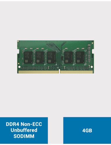 SYNOLOGY Expansión de memoria DDR4 Non-ECC Unbuffered SO-DIMM de 4 GB