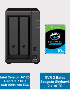 Synology DVA1622 Network Video Recorder SKYHAWK 20TB (2x10TB)