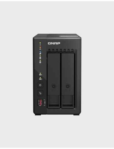 QNAP TS-253E 8GB Servidor NAS 2 bahías WD RED PLUS 2TB (2x1TB)
