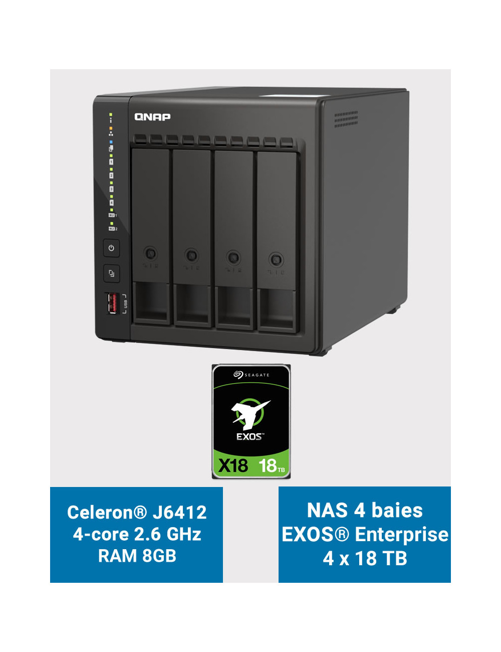 Synology DS120J Serveur NAS IRONWOLF 6 To