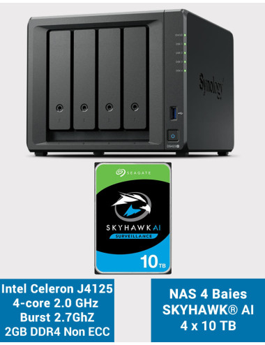 Synology DS423+ 2GB NAS Server SKYHAWK 40TB (4x10TB)