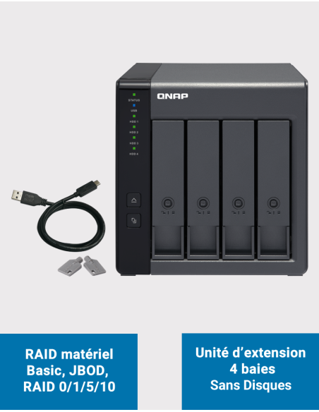 Qnap TR-004 Unité d'extension 4 baies (Sans Disques)